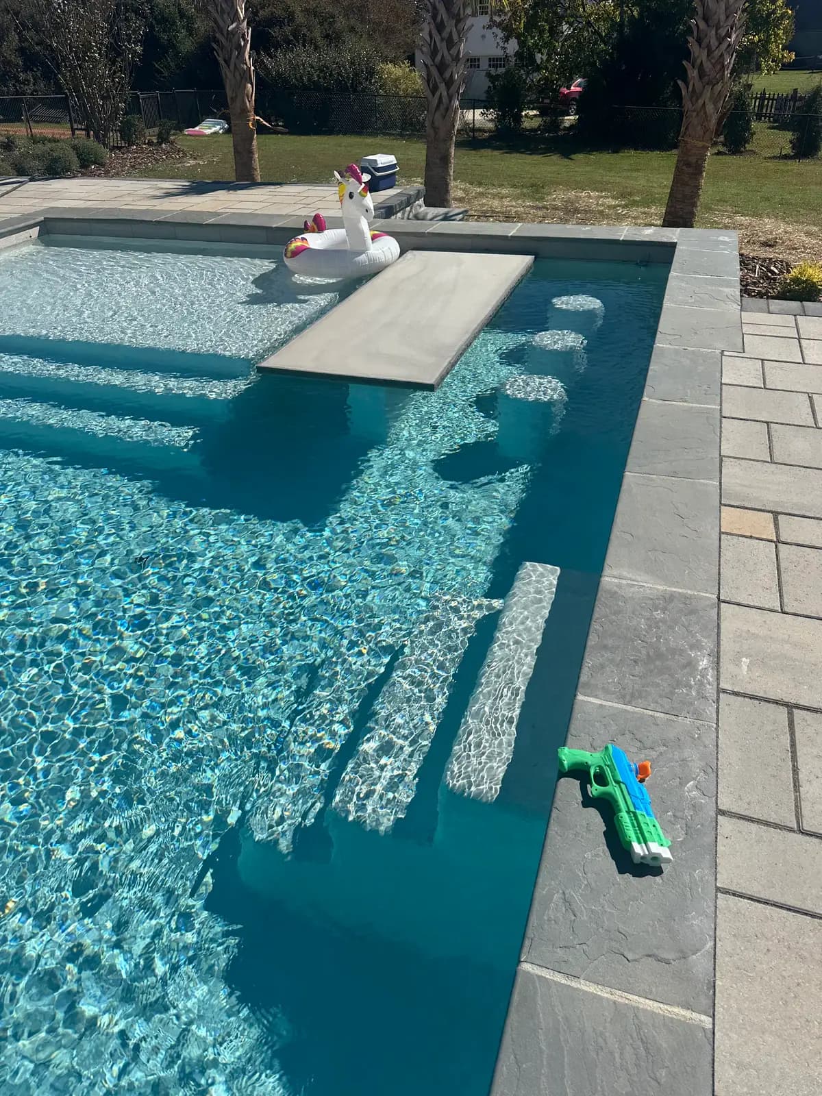 Custom gunite pool in Monroe, NC, view 4