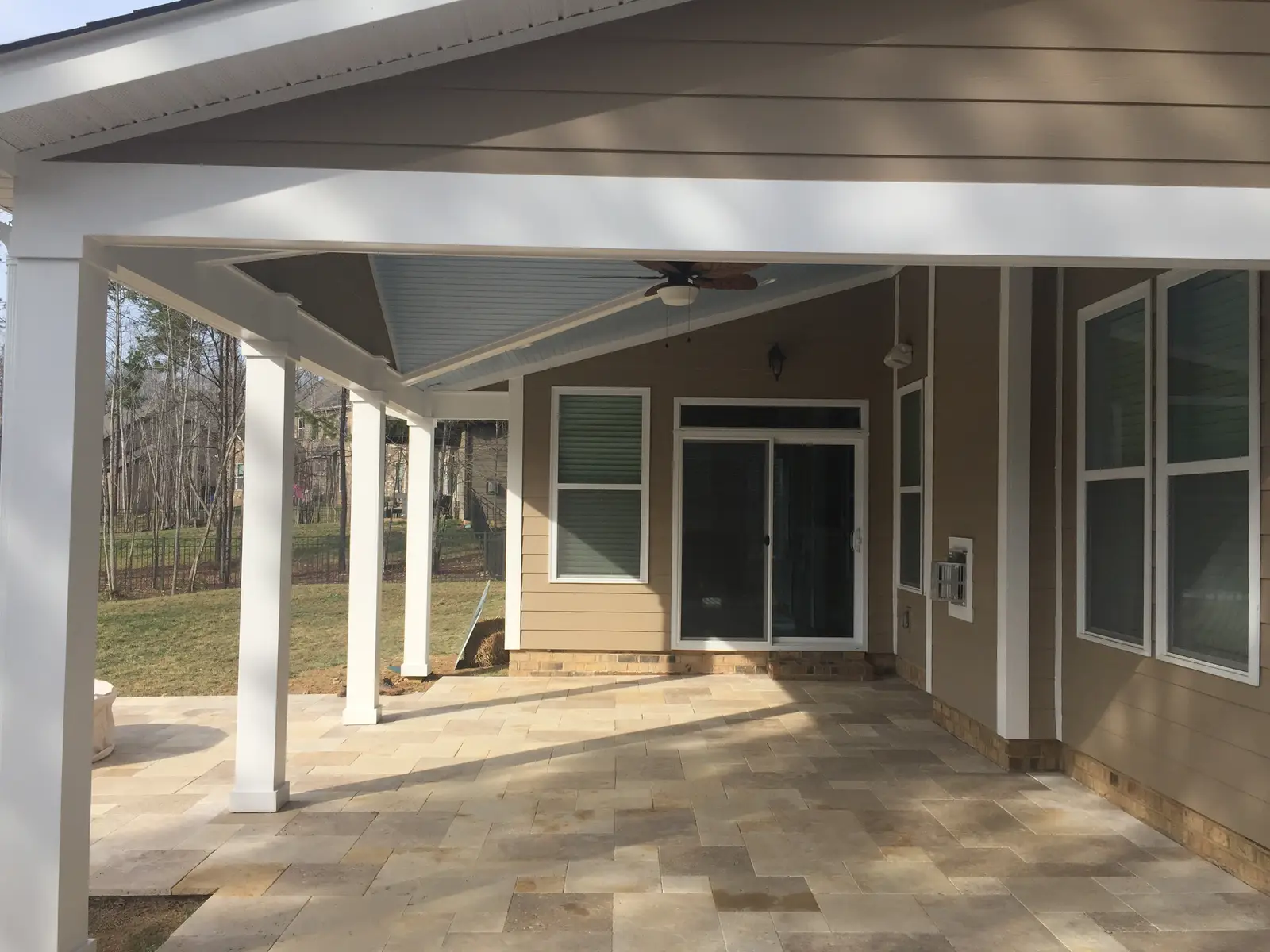 Patio and hardscape in Mint Hill, NC built by Aqua Pools & Outdoor Living