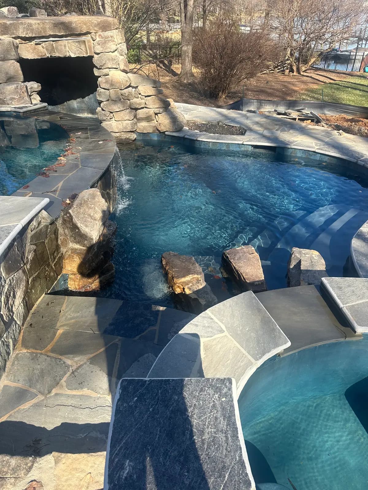 Lagoon-style pool in Cornelius, NC, view 3