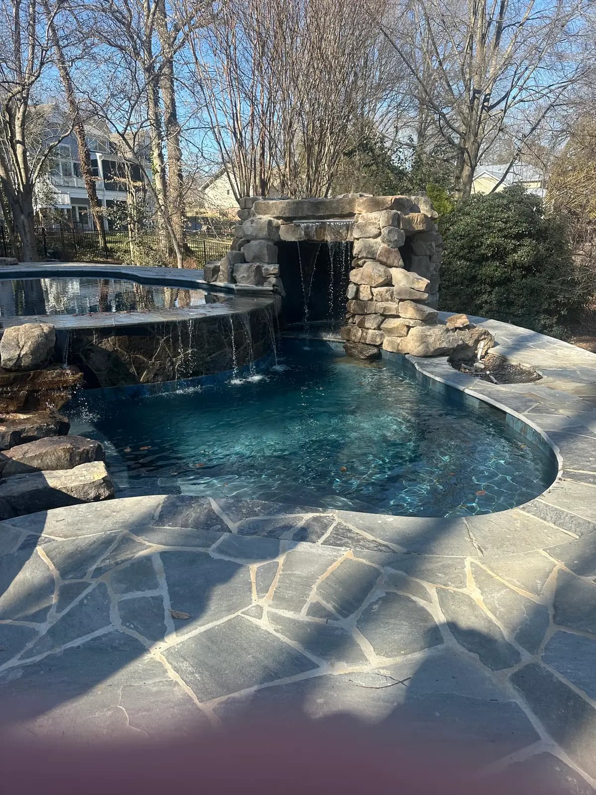 Lagoon-style pool in Cornelius, NC, view 4