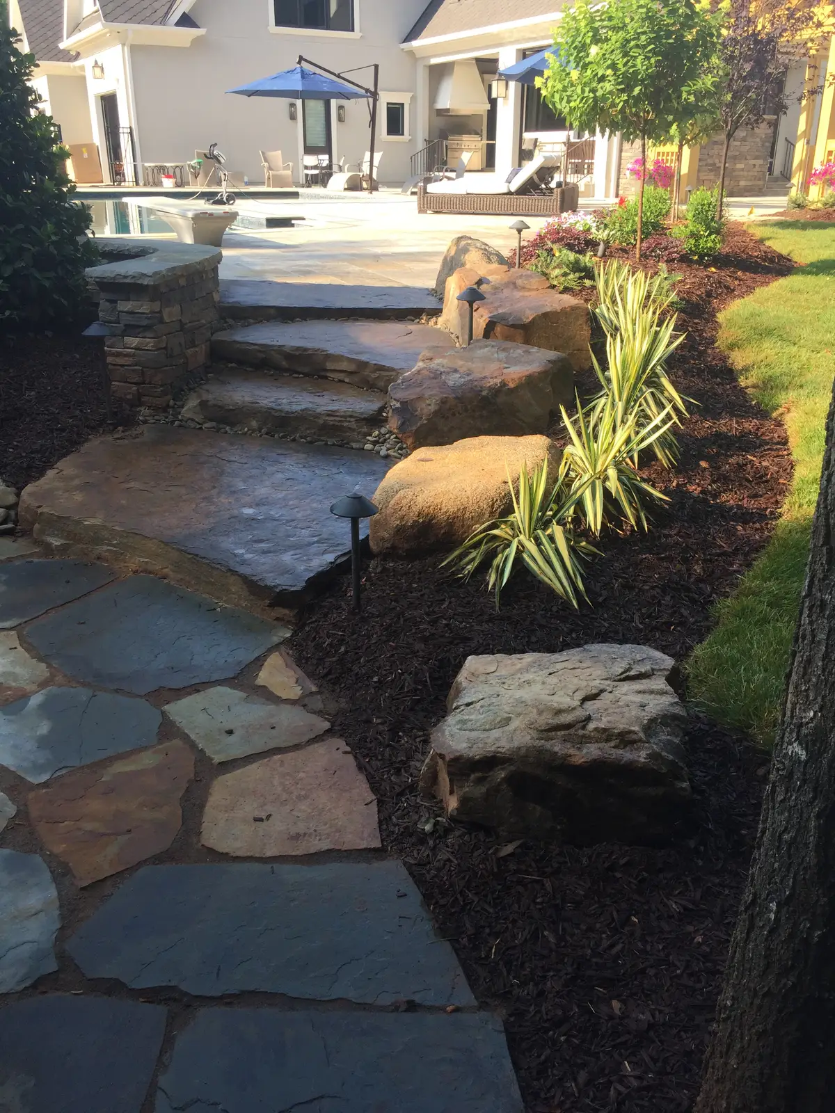 Landscape planting 09 near Charlotte, NC built by Aqua Pools & Outdoor Living