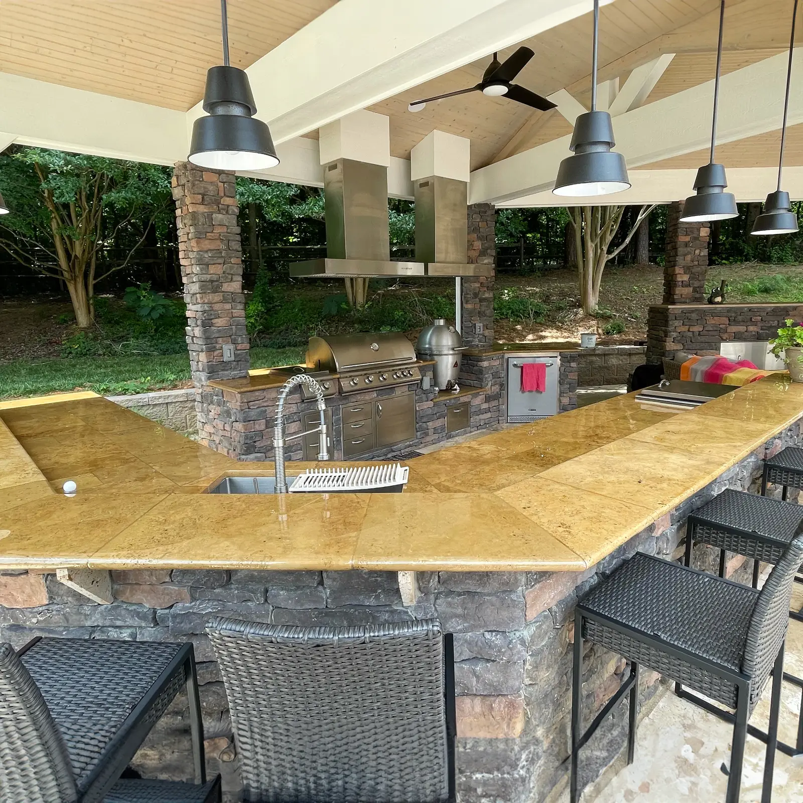 Outdoor kitchen in Mint Hill, NC, view 3
