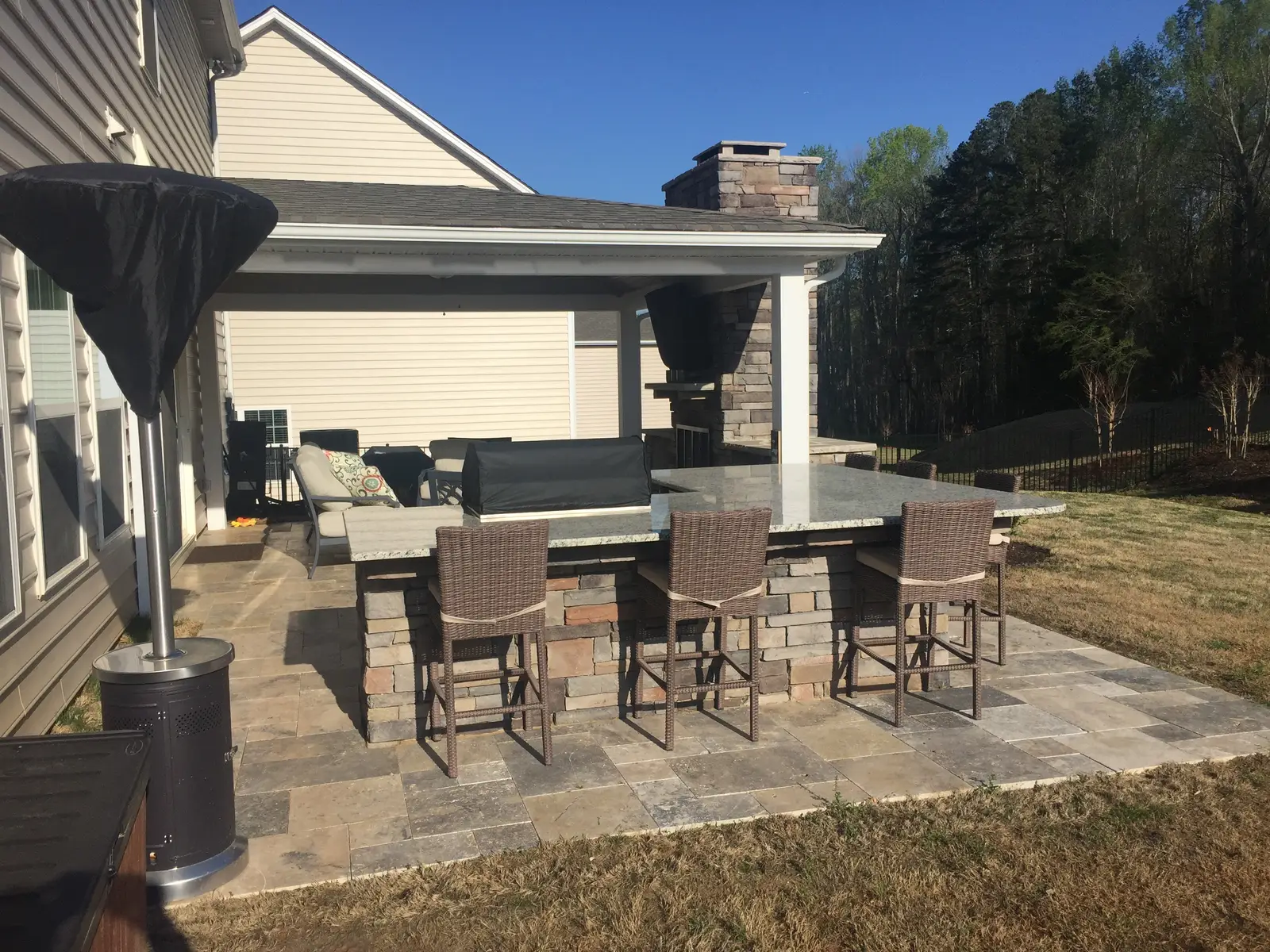 Outdoor kitchen in Davidson, NC, view 2
