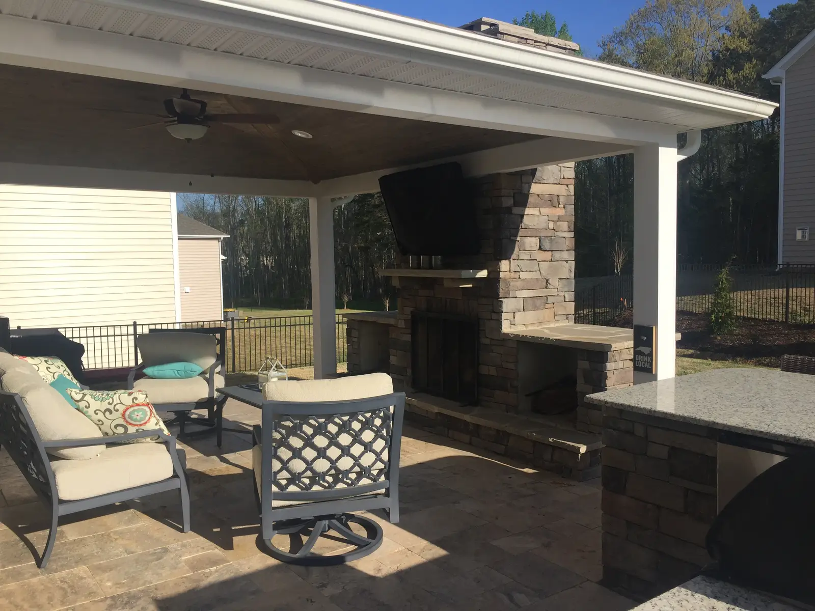 Outdoor kitchen in Davidson, NC, view 3