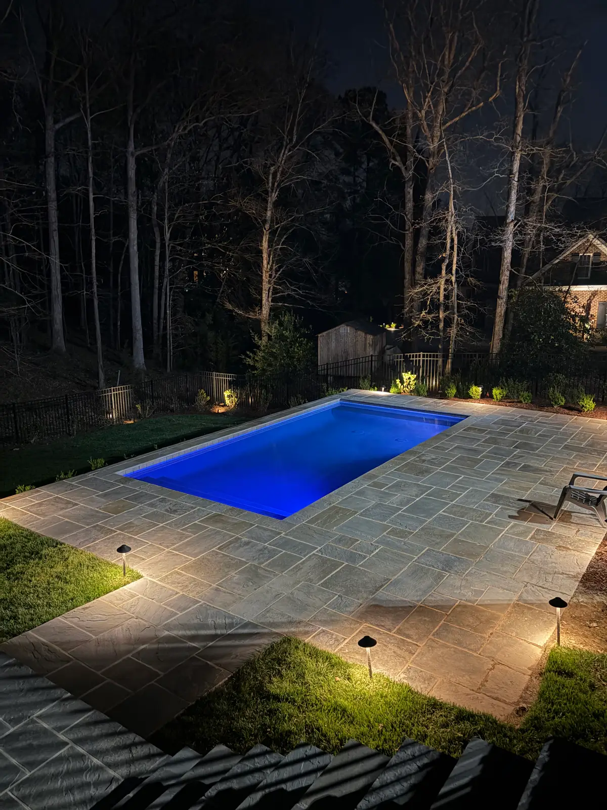 Plunge pool in Weddington, NC built by Aqua Pools & Outdoor Living