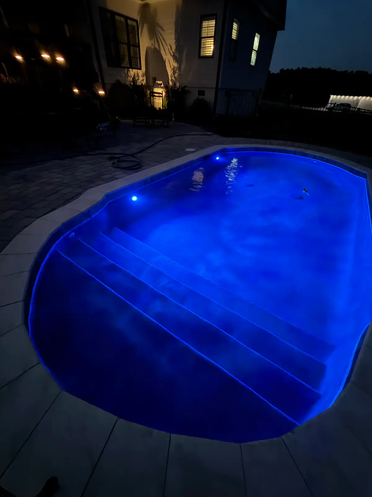 Plunge pool in Concord, NC built by Aqua Pools & Outdoor Living