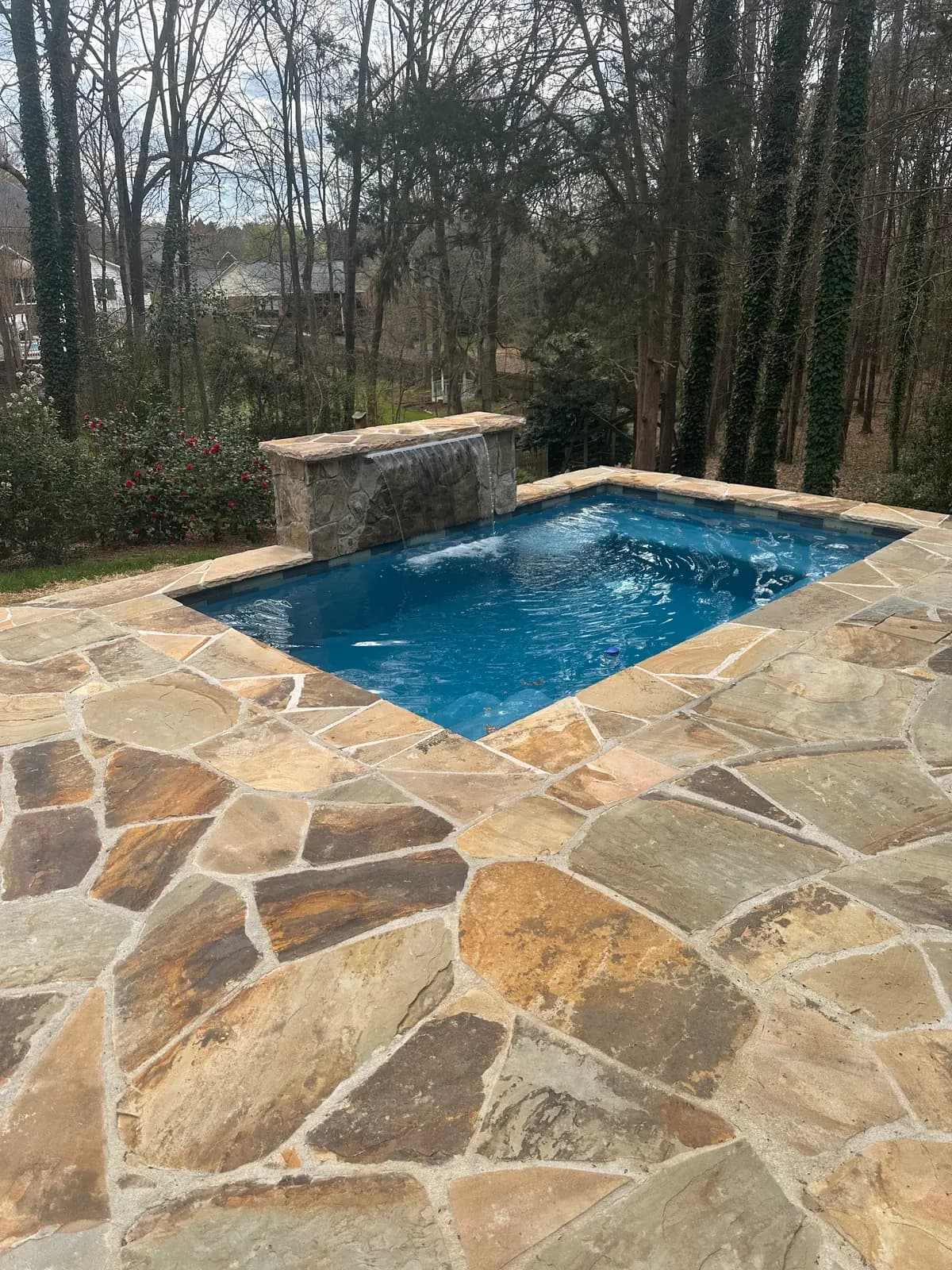 Plunge pool with a spa in Concord, NC, view 3