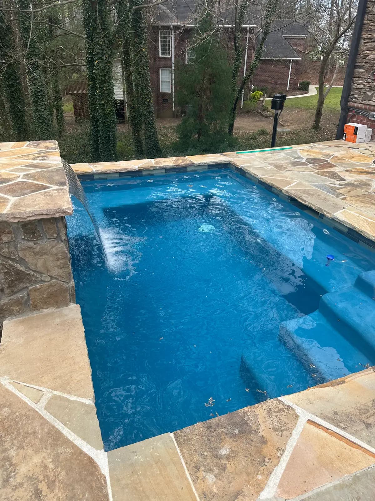 Plunge pool with a spa in Concord, NC, view 5