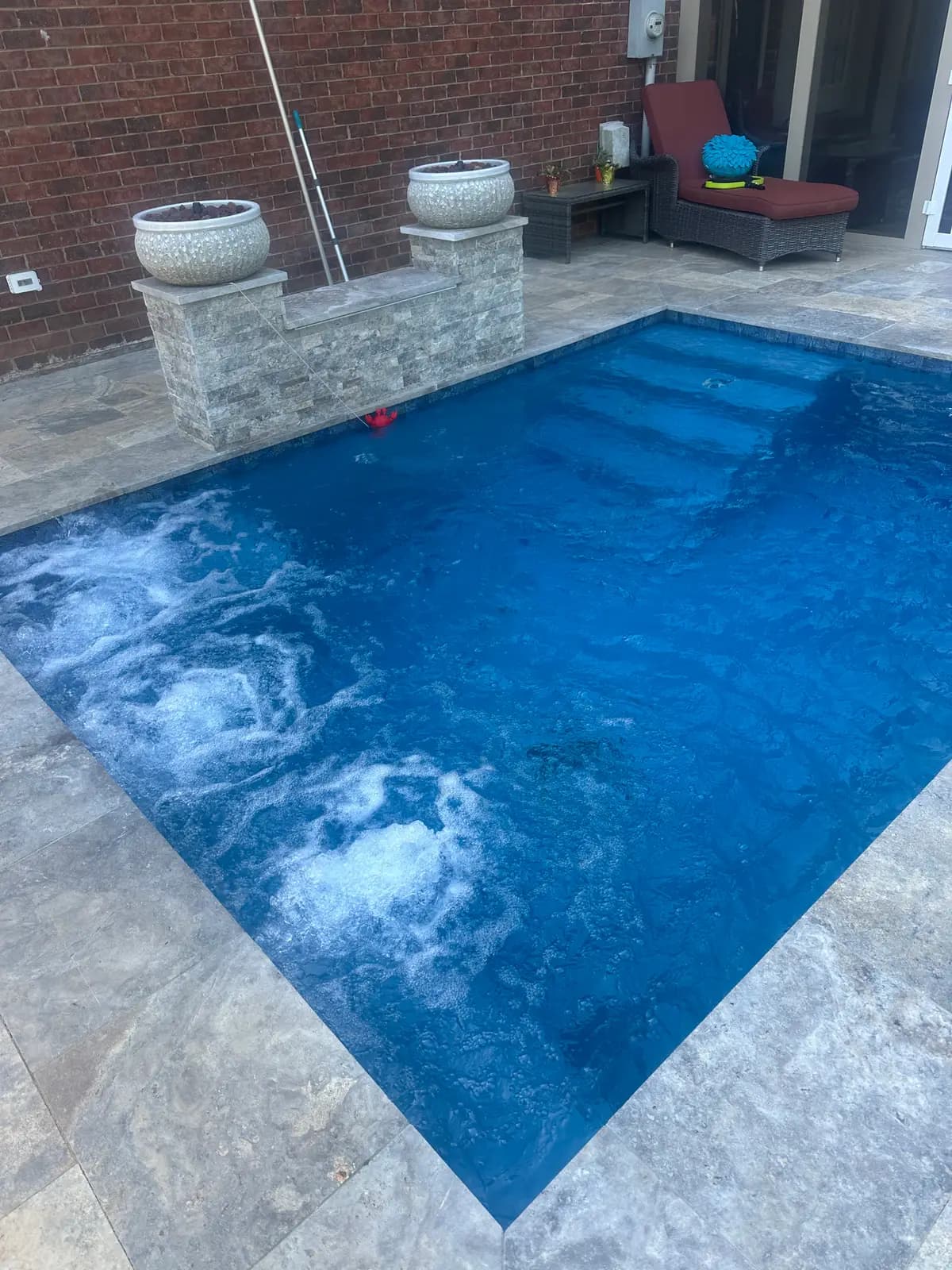 Plunge pool in Mint Hill, NC built by Aqua Pools & Outdoor Living