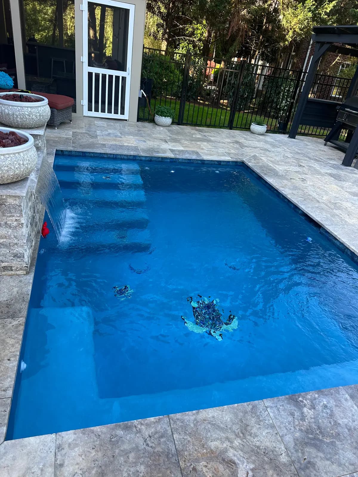 Plunge pool with a spa in Mint Hill, NC, view 7