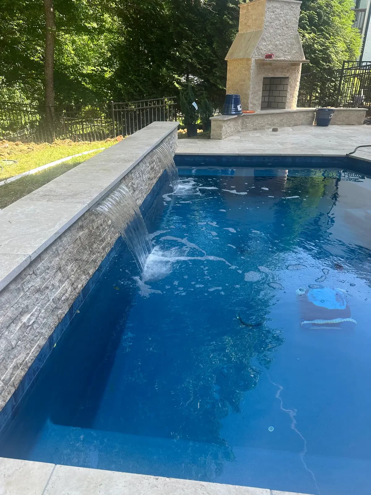 Plunge pool in Huntersville, NC, view 2