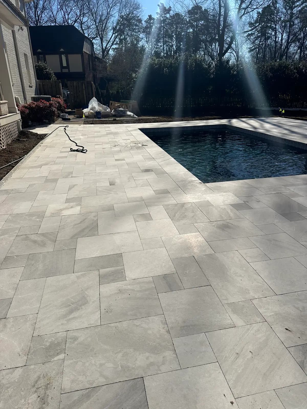 Gunite pool and spa in Charlotte, NC, view 2