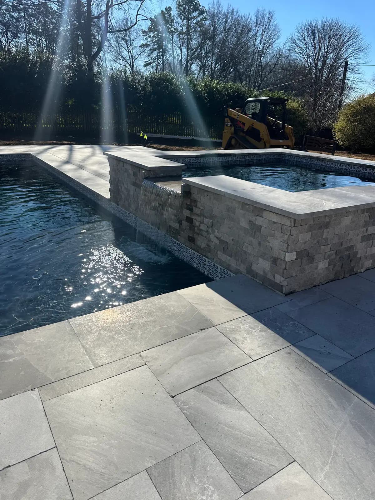 Gunite pool and spa in Charlotte, NC, view 3