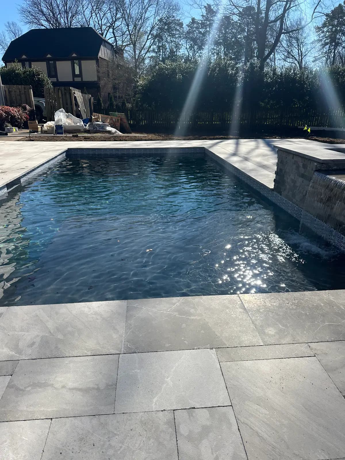 Gunite pool and spa in Charlotte, NC, view 4