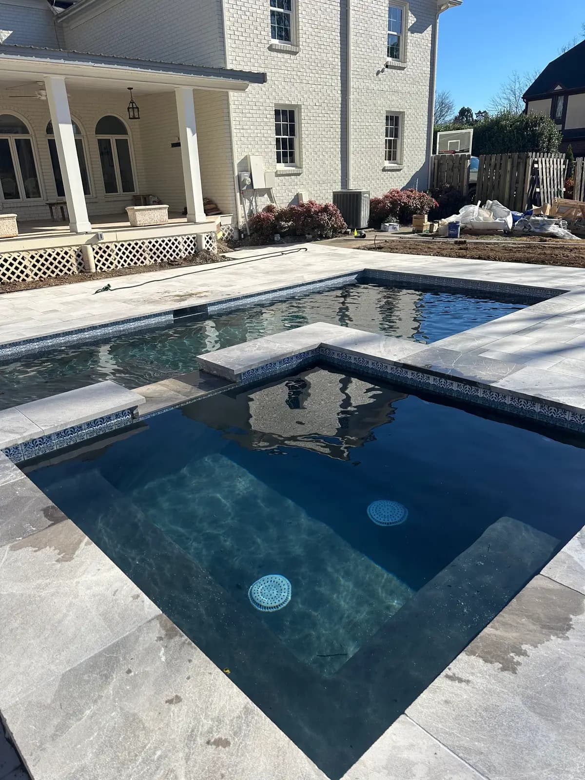 Gunite pool and spa in Charlotte, NC, view 5