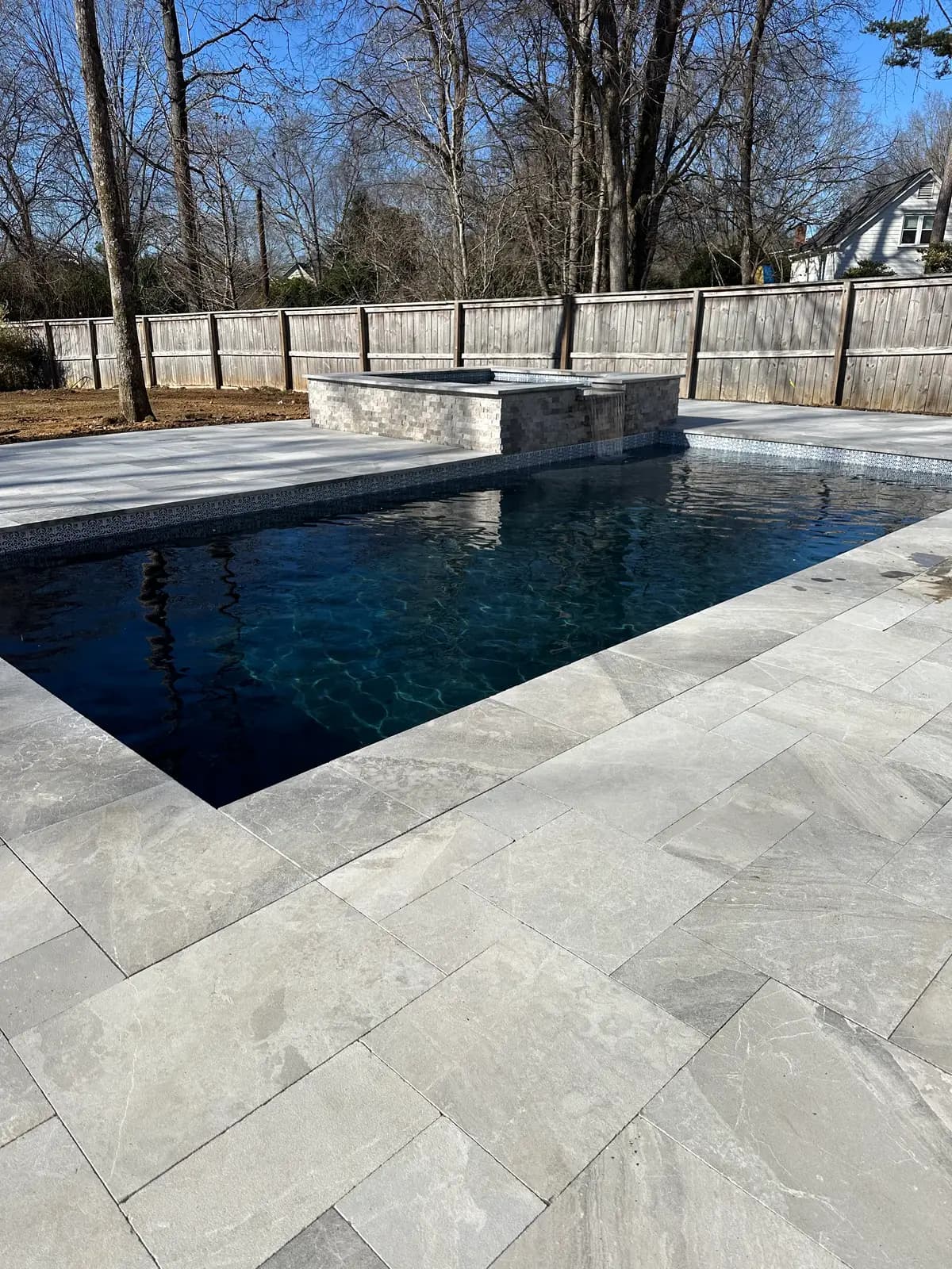 Gunite pool and spa in Charlotte, NC, view 6