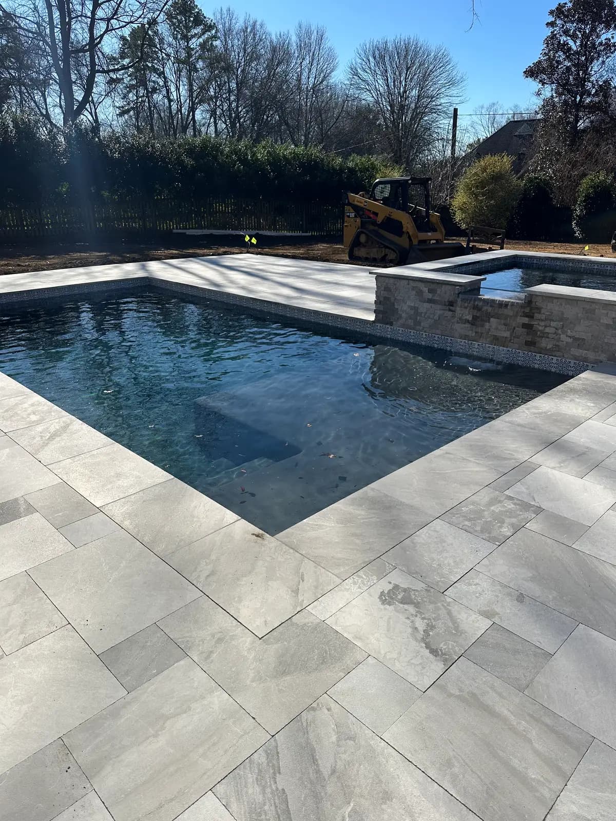 Gunite pool and spa in Charlotte, NC, view 8