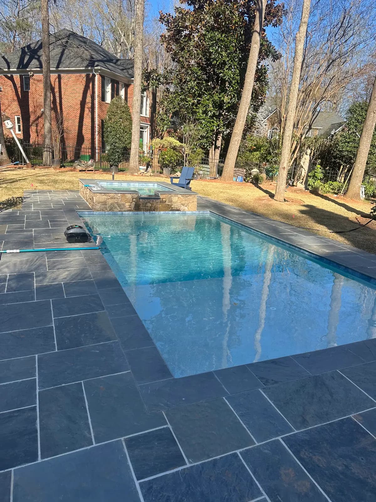 Gunite pool and spa in SouthPark, NC, view 6