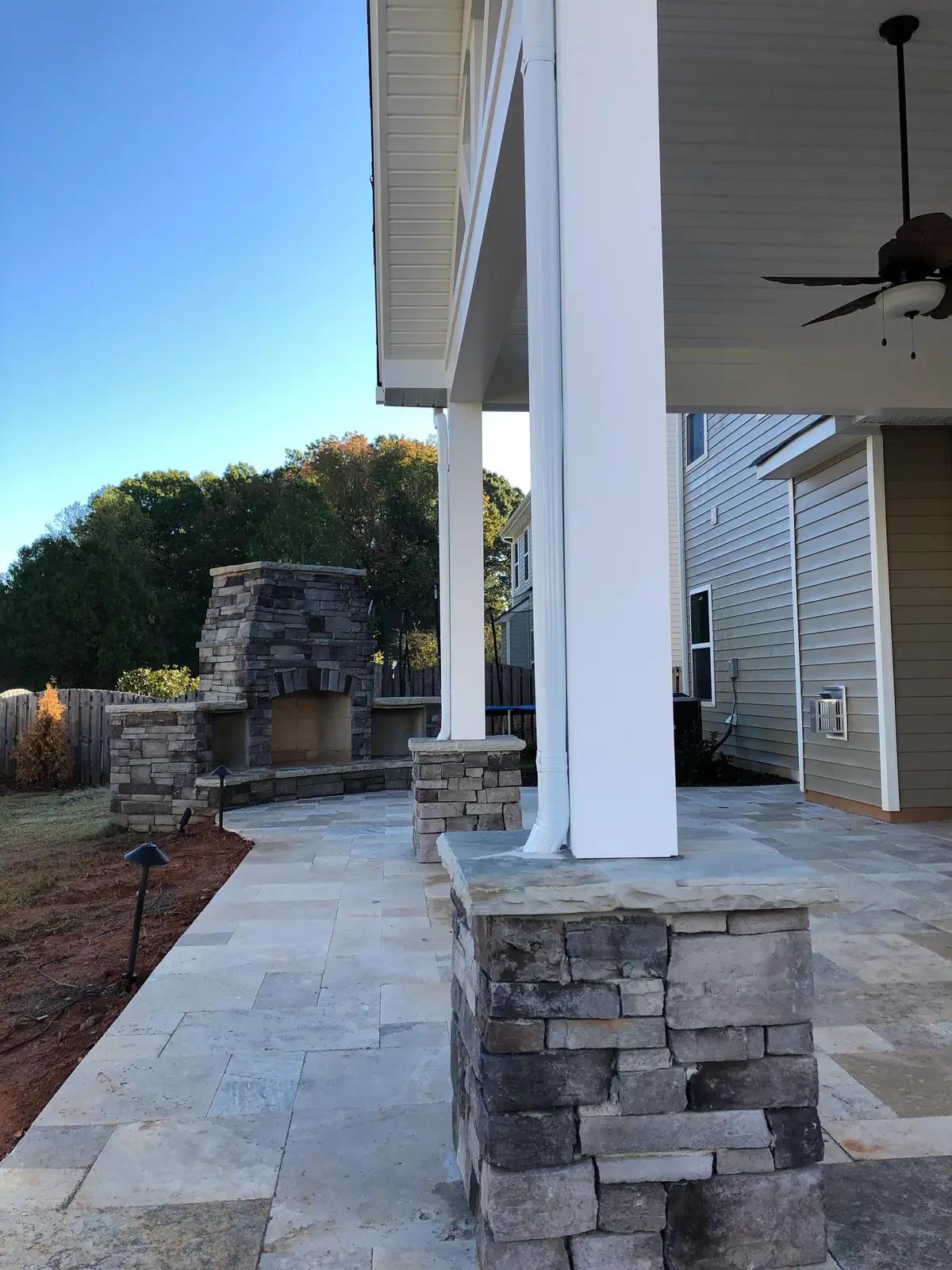Covered outdoor room with outdoor lighting in Charlotte, NC, view 4